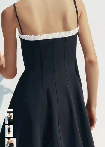 Zara Kurdele Detaylı Mini Elbise - Görsel 5