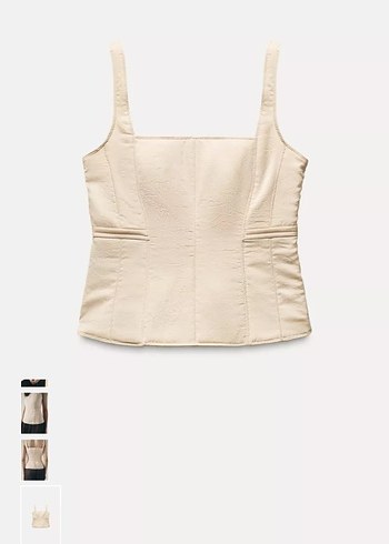 Zara korse görünümlü şık üst - Görsel 4