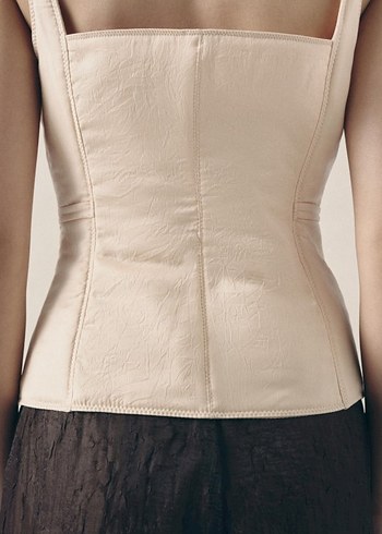 Zara korse görünümlü şık üst - Görsel 3