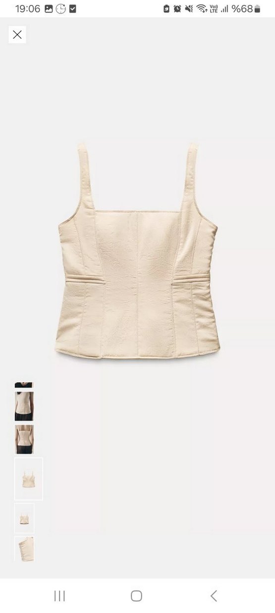 Zara korse görünümlü şık üst - Görsel 4