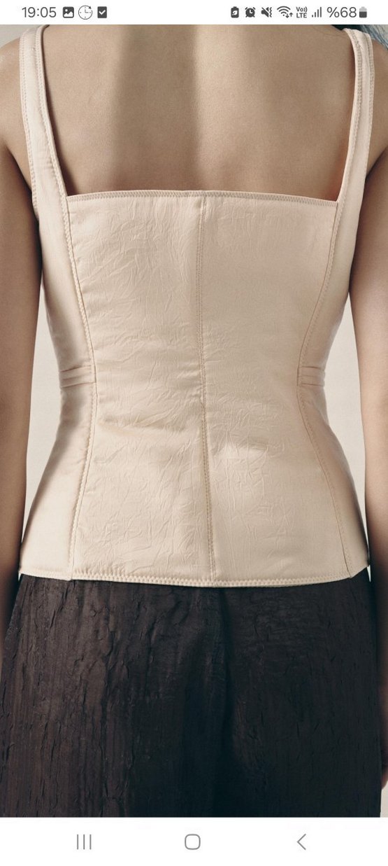 Zara korse görünümlü şık üst - Görsel 3