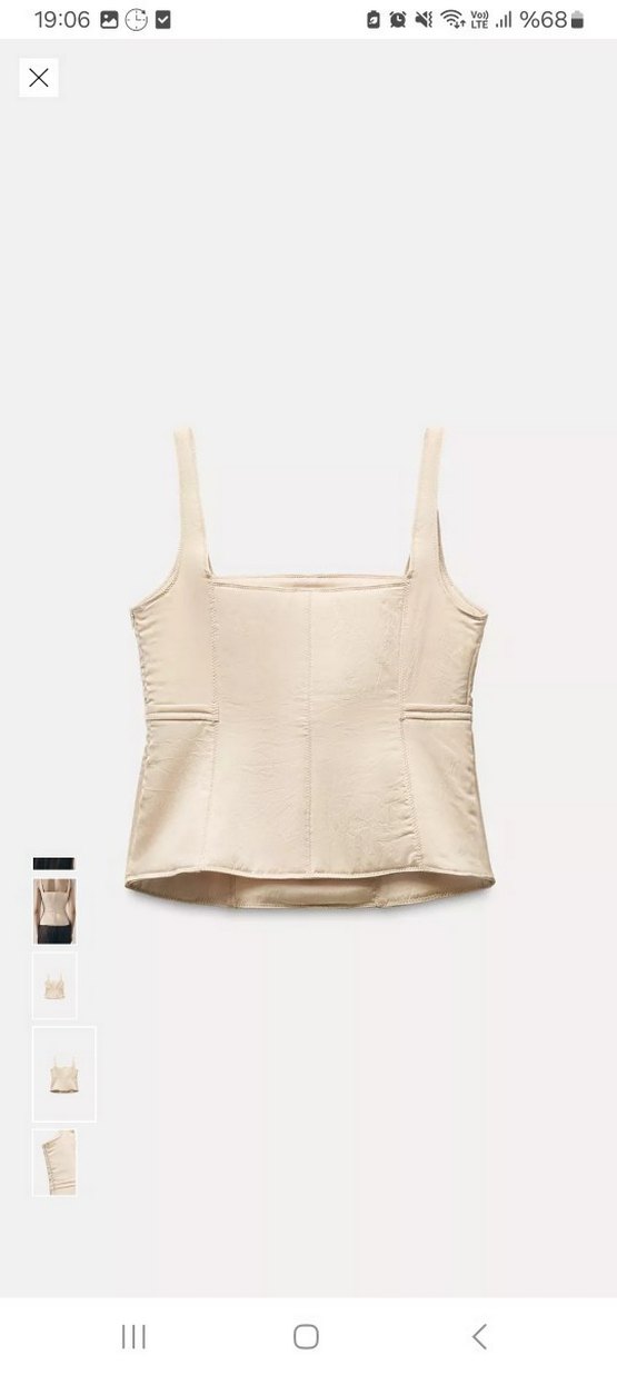 Zara korse görünümlü şık üst - Görsel 5