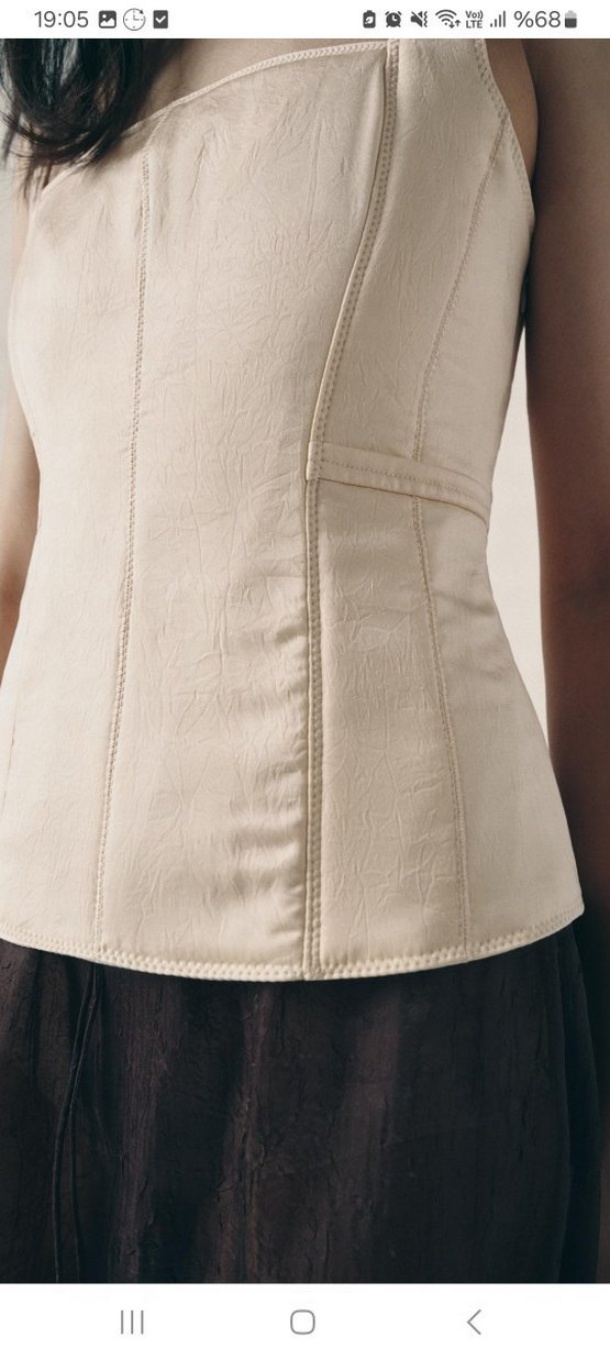 Zara korse görünümlü şık üst - Görsel 2