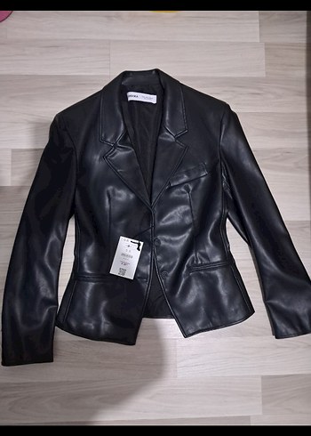 bershka deri blazer ceket - Görsel 7