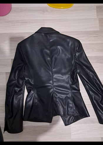 bershka deri blazer ceket - Görsel 8