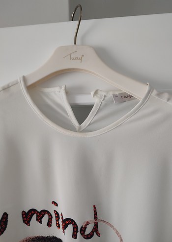 Beyaz Baskılı Hamile Mini Elbise - Görsel 2