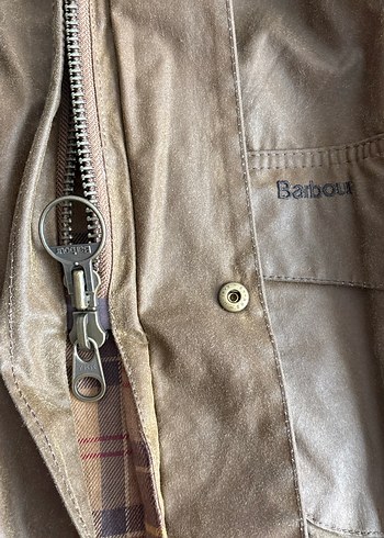 Barbour Barbour Kahverengi Deri Düğmeli Erkek Ceket