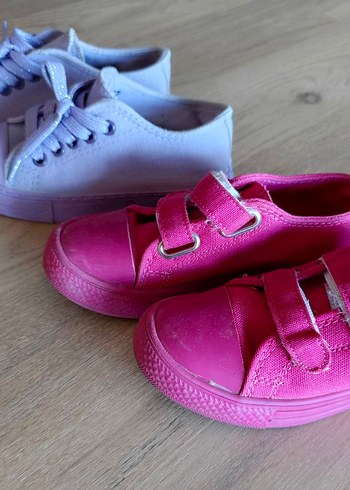 Kız Çocuk Pembe Cırtcırtlı Spor Ayakkabı 2 adet - Görsel 2