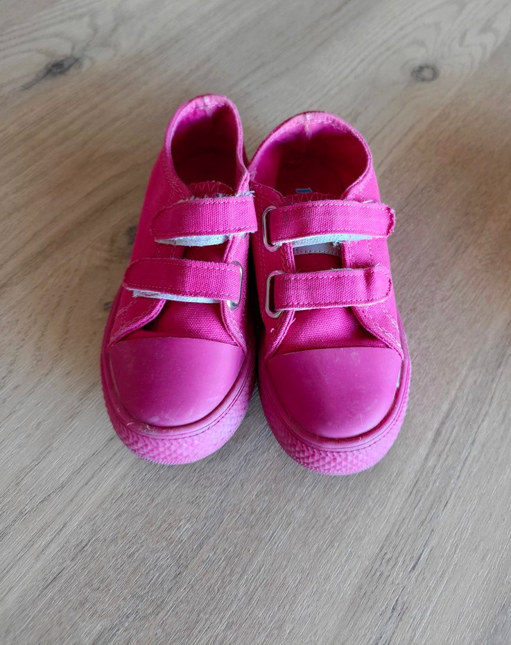 Kız Çocuk Pembe Cırtcırtlı Spor Ayakkabı 2 adet - Görsel 4