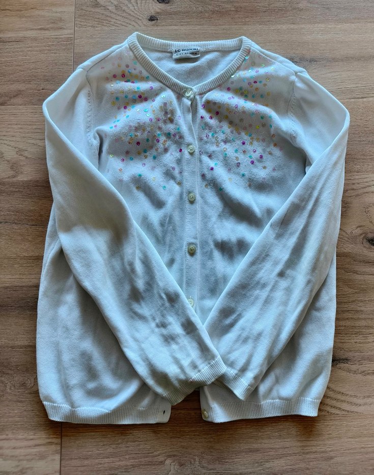 Kız Çocuk Pamuklu Düğmeli Hırka 4 parca - Görsel 3