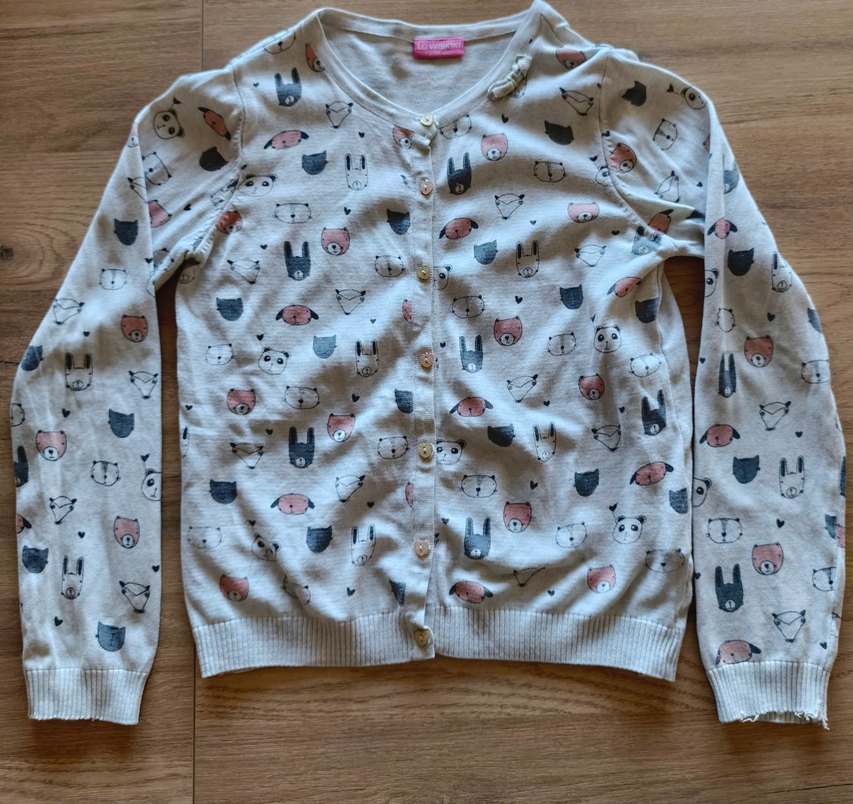 Kız Çocuk Pamuklu Düğmeli Hırka 4 parca - Görsel 5