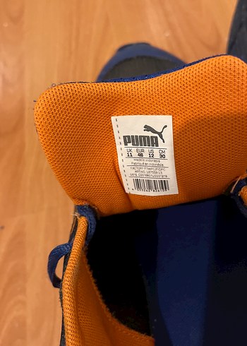 tek ebat Beden Puma Erkek Spor Ayakkabı Lacivert Turuncu