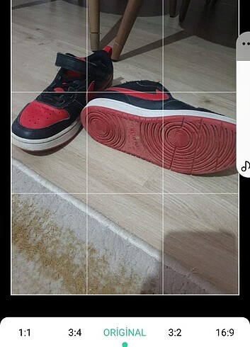 34 Beden kırmızı Renk NIKE Spor ayakkabi
