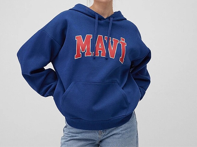 Mavi Jeans MAVİ LOGO BASKILI LACİVERT SWEATSHİRT