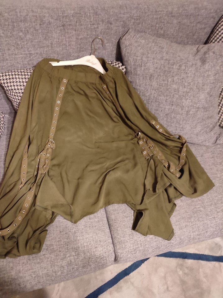 Haki Kadın etek, Salaş Kesim - Görsel 4