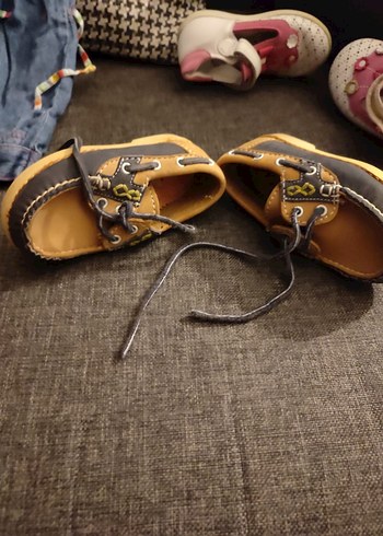 Sarı ve Gri Bağcıklı Erkek kız Çocuk Loafer - Görsel 2