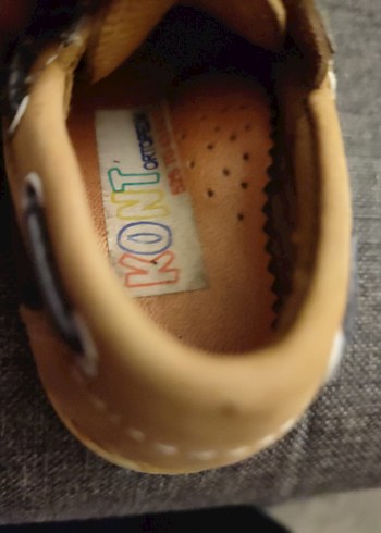 Sarı ve Gri Bağcıklı Erkek kız Çocuk Loafer - Görsel 4