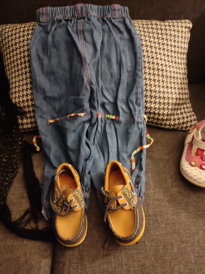 Sarı ve Gri Bağcıklı Erkek kız Çocuk Loafer - Görsel 3