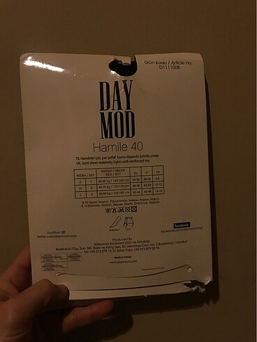 40 Beden Day mod Hamile kilotlu çorap