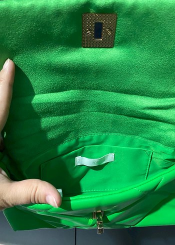 Yeşil Deri Kemer Detaylı Kadın Çanta - Görsel 4