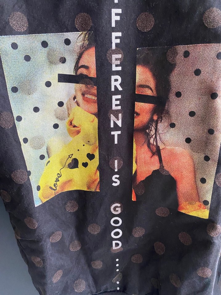 Gri Baskılı Uzun Kollu Sweatshirt - Görsel 3