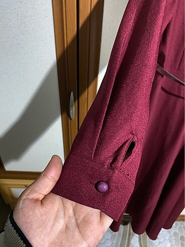 48 Beden bordo Renk BORDO ELBİSE