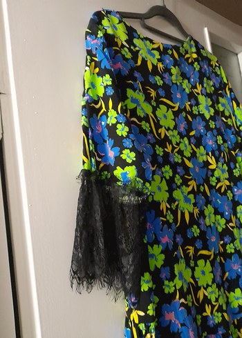 Çiçek Desenli Uzun Bohem Elbise - Görsel 2