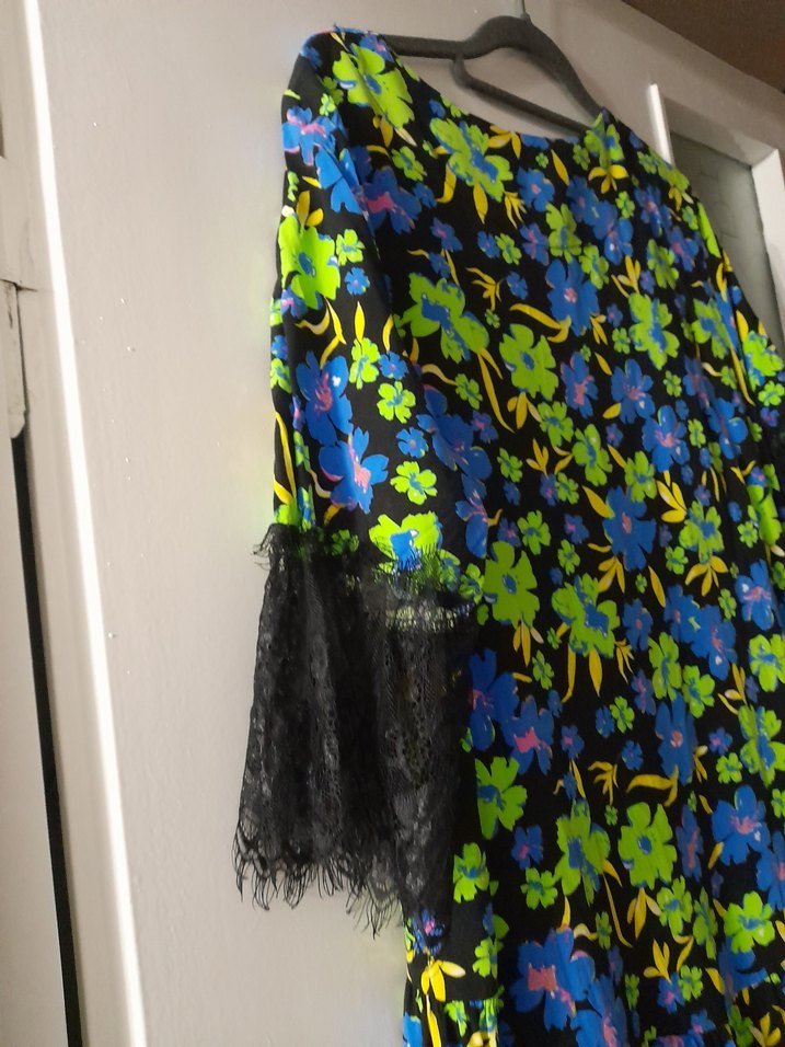 Çiçek Desenli Uzun Bohem Elbise - Görsel 2