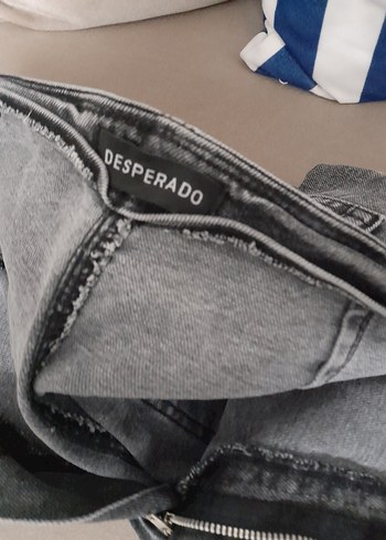 Gri Kadın Uzun Kot Pantolon - Görsel 3