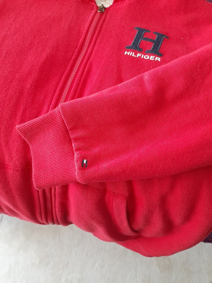 Kırmızı Fermuarlı Peluş Sweatshirt - Görsel 5