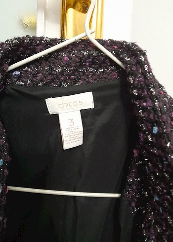 Mor Düğmesine  Midi Kadın Ceket - Görsel 2