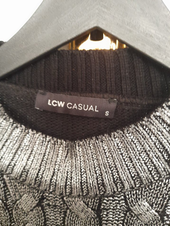 Gri Örgü Kadın Kazak - Görsel 3