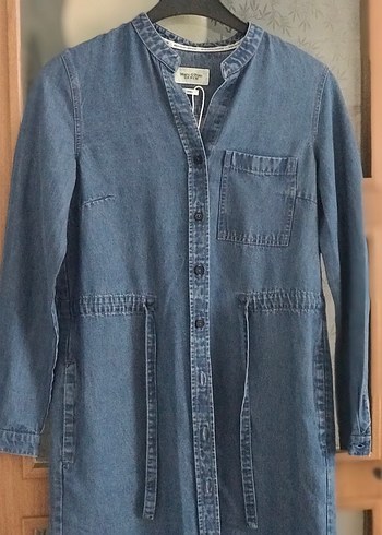 Polo Garage Marc O'Polo Gri Düğmeli Kadın Denim Ceket