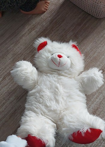 Beden Renk Beyaz Peluş Ayı Oyuncak