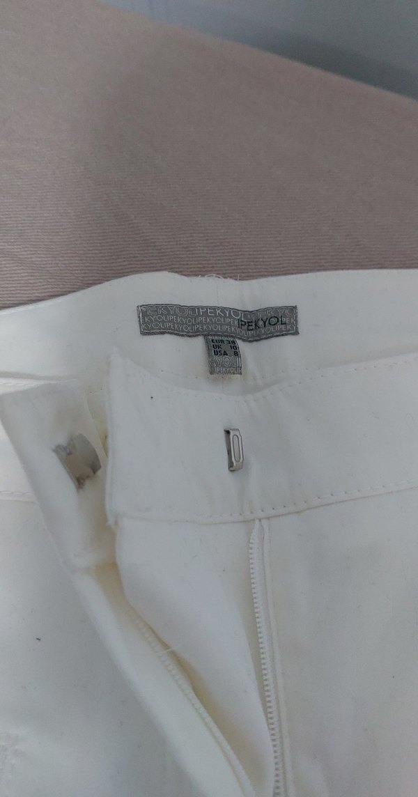 Beyaz Kadın Kumaş Pantolon ipekyol - Görsel 5