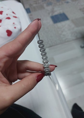 Gri Zincir Detaylı Kadın Bileklik - Görsel 6