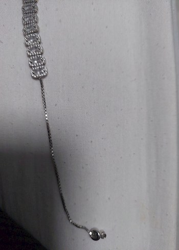 Gri Zincir Detaylı Kadın Bileklik - Görsel 3