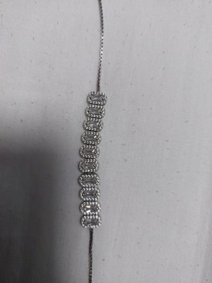 Gri Zincir Detaylı Kadın Bileklik - Görsel 2