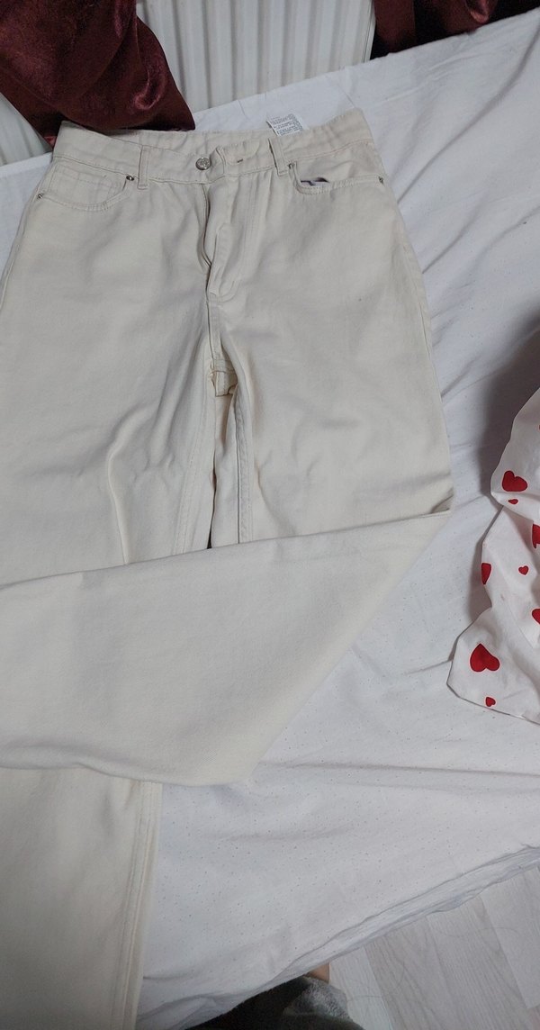 Bej Kadın Midi Boy Pamuklu Jean - Görsel 2