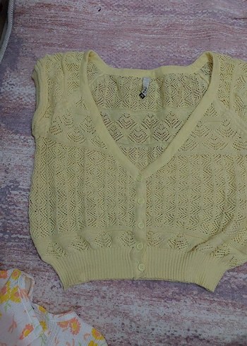 stradivarius tereyağı sarisi yelek - Görsel 2