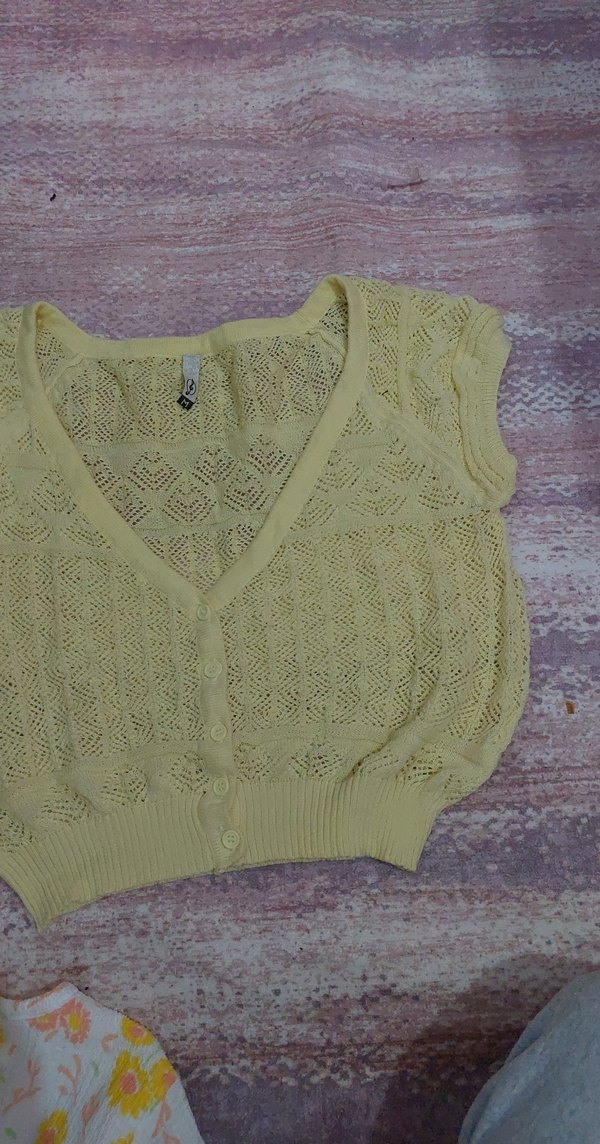 stradivarius tereyağı sarisi yelek - Görsel 3