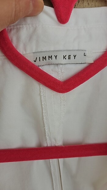 l Beden beyaz Renk Jimmy key beyaz sırt detaylı gomlek