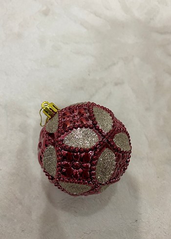 Kırmızı Yeni Yıl Süsleri Seti - Görsel 3