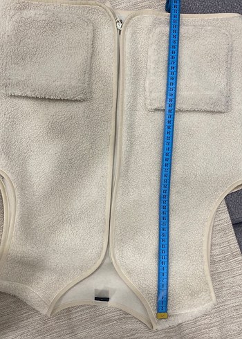 Kadın Beyaz Fermuarlı Kolsuz Yelek - Görsel 4