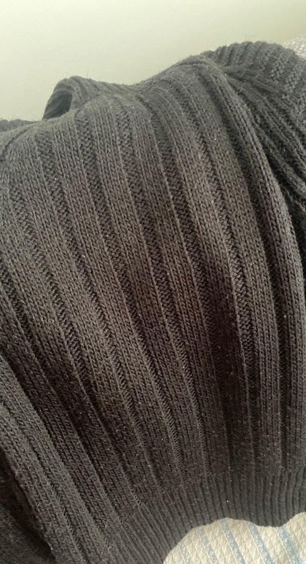 Siyah Balıkçı Yaka Örgü Kadın Kazak - Görsel 3