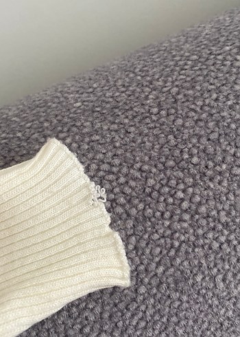 Kadın Beyaz Triko Boğazlı Kazak - Görsel 5