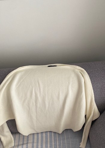 Kadın Beyaz Triko Boğazlı Kazak - Görsel 4