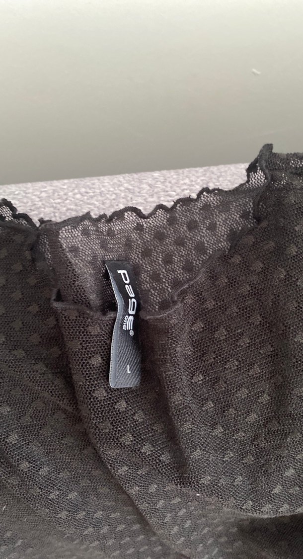 Siyah Drapeli Uzun Kollu Kadın Bluz - Görsel 2