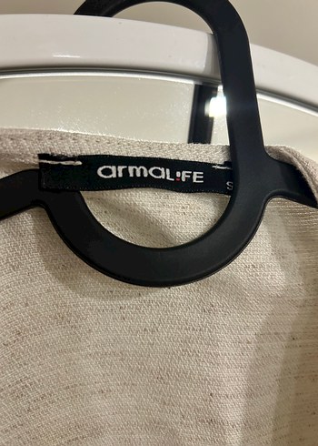 Bej V Yaka Kadın Denim bağcıklı Gömlek yelek - Görsel 3