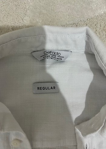 Erkek Beyaz Keten Gömlek, Düğmeli, Uzun Kollu - Görsel 3
